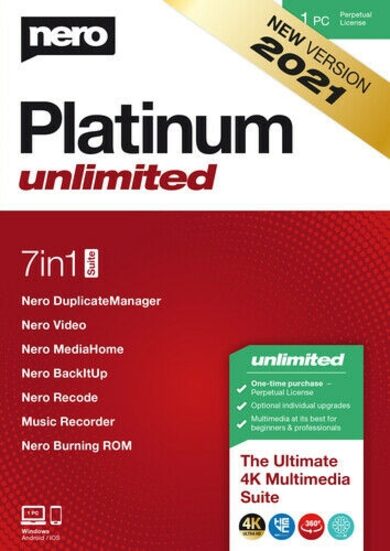 Buy Software: Nero Platinum Unlimited 2021 PC